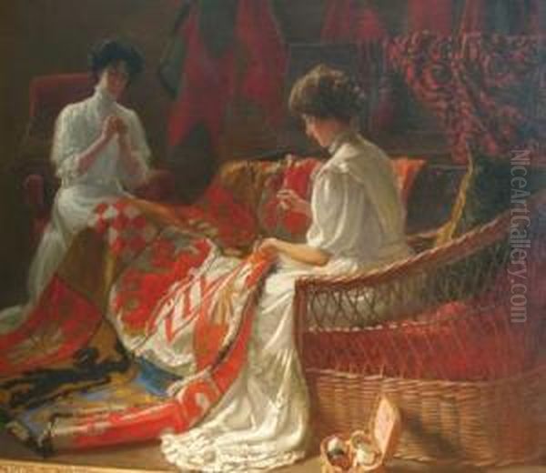 Leisure Hours Oil Painting by Victor-Gabriel Gilbert