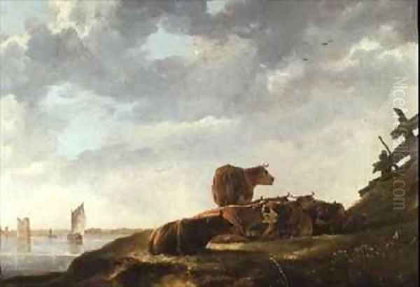 Seven Cows Oil Painting by Aelbert Cuyp