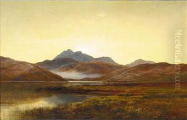 Loch Etive; Loch Maree Oil Painting by Arthur Gilbert