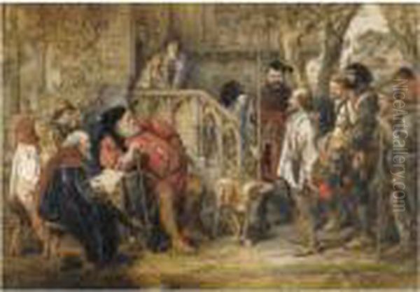 Falstaff, Henry Iv, Part Ii Oil Painting by Sir John Gilbert