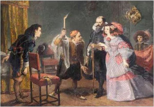 A Royal Welcome Oil Painting by Sir John Gilbert