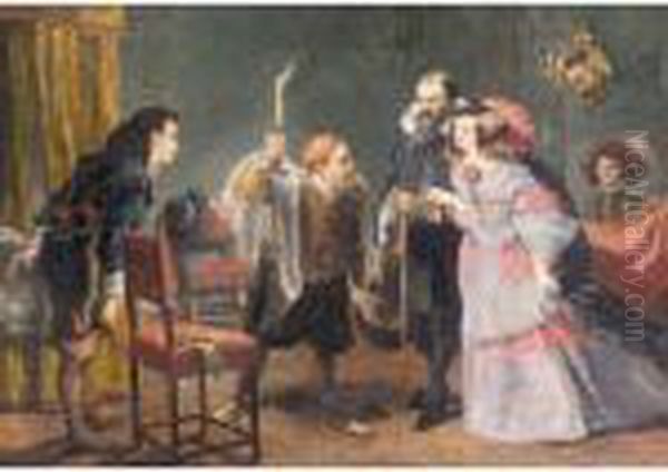 A Royal Welcome Oil Painting by Sir John Gilbert