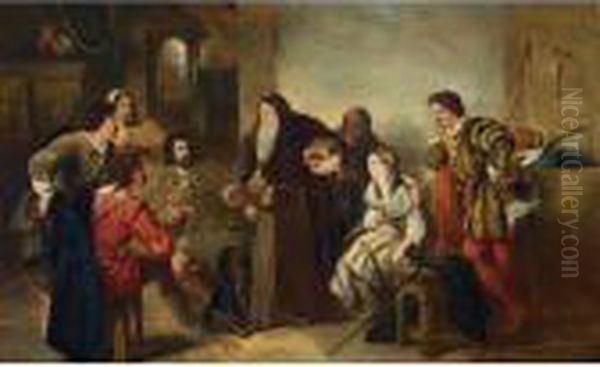 The Beggar Of Bethnal Green Oil Painting by Sir John Gilbert