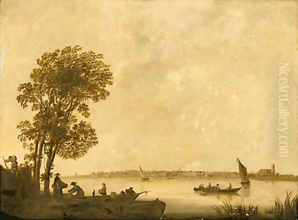 River landscape Oil Painting by Aelbert Cuyp