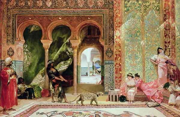 A Royal Palace in Morocco Oil Painting by Benjamin Jean Joseph Constant