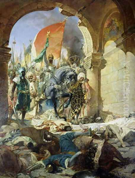 Entry of the Turks of Mohammed II into Constantinople, 29th May 1453, 1876 Oil Painting by Benjamin Jean Joseph Constant