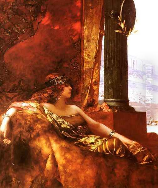 L'Imperatrice Theodora au Colisée (The Empress Theodora at the Colisseum) Oil Painting by Benjamin Jean Joseph Constant