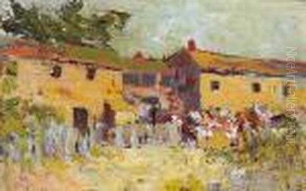 Stevenson House, Monterey Oil Painting by Selden Connor Gile