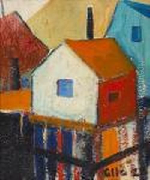 House Pattern Oil Painting by Selden Connor Gile