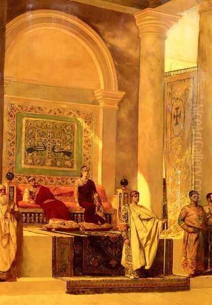 The Throne Room In Byzantium Oil Painting by Benjamin Jean Joseph Constant