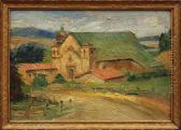 Carmel Mission Oil Painting by Selden Connor Gile