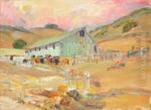 Dairy Farm, Tiburon (no. 33) Oil Painting by Selden Connor Gile