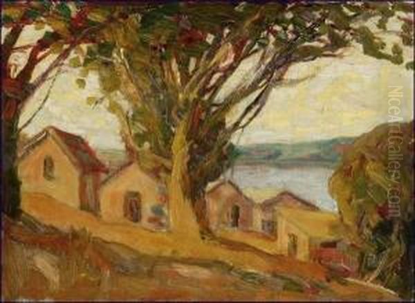 Workmens Cottages, Tiburon Oil Painting by Selden Connor Gile