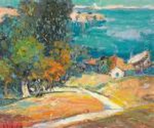 Orange Hills And Oaks, 1927 Oil Painting by Selden Connor Gile