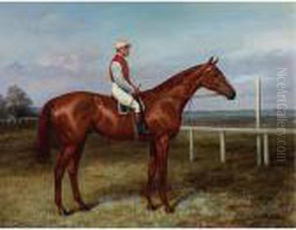 Whisperer, Winner Of The Portland Plate, Doncaster, 1893 Oil Painting by G.D. Giles