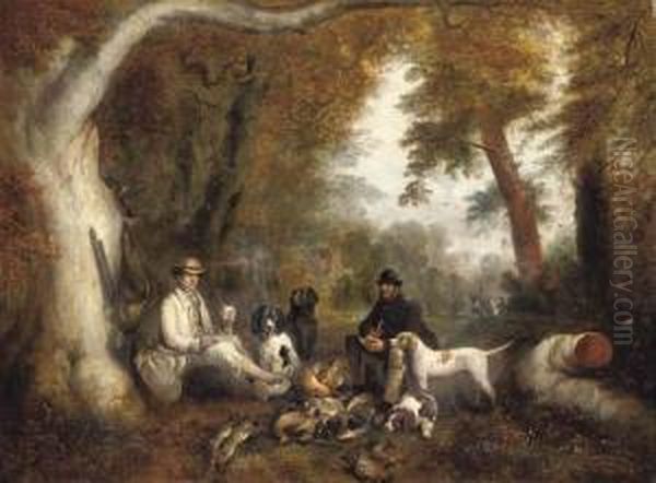 Happy Hunting Oil Painting by James William Giles