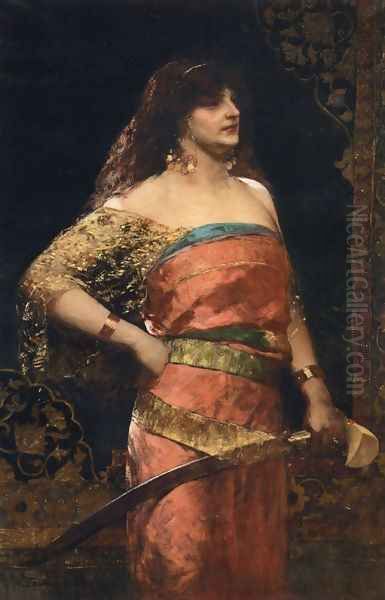 Judith Oil Painting by Benjamin Jean Joseph Constant