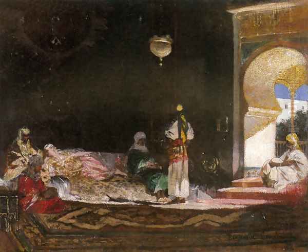 Scene de harem (Harem Scene) Oil Painting by Benjamin Jean Joseph Constant