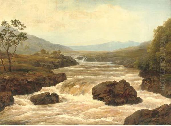 Fall At Glen Moffat Oil Painting by Edmund Gill