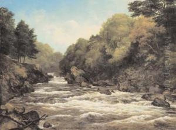 Torrente Scozzese Oil Painting by Edmund Gill