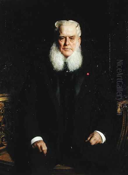 Portrait of Alfred Chauchard (1821-1909) 1896 Oil Painting by Benjamin Jean Joseph Constant