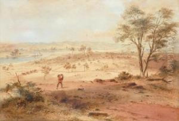 View Of Parramatta Oil Painting by Samuel Thomas Gill