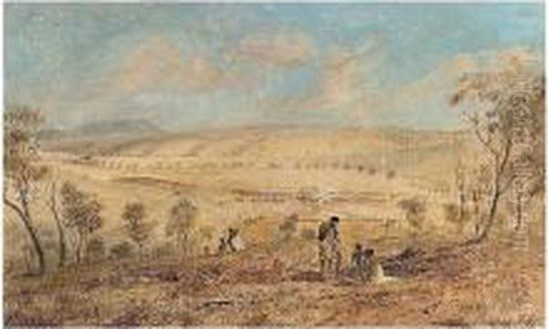 Charllan Station Near Mount Remarkable, Adelaide, South Australia Oil Painting by Samuel Thomas Gill