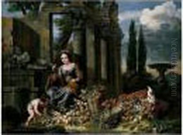 Allegory Of Summer Oil Painting by Jan Pauwel Ii Gillemans