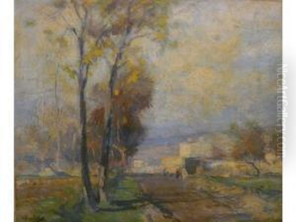 Sur Le Chemin Oil Painting by Eugne-Louis Gillot