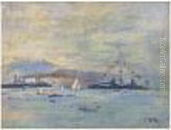 Grand Pavois A Toulon Oil Painting by Eugne-Louis Gillot