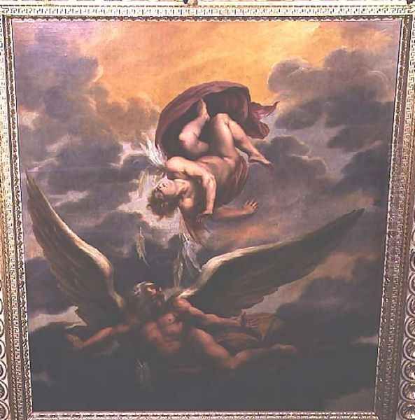 Daedalus and Icarus Oil Painting by Giuseppe Cesari