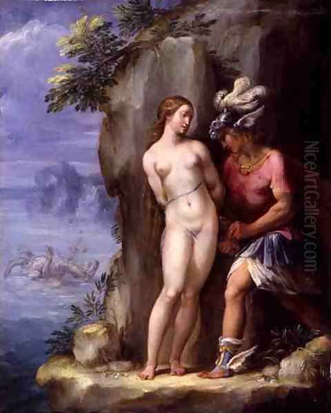 Perseus Rescuing Andromeda Oil Painting by Giuseppe Cesari