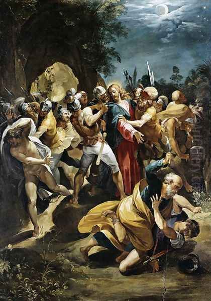 Christ Taken Prisoner c. 1597 Oil Painting by Giuseppe Cesari