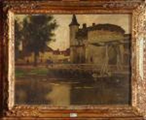 Coin De Bruges Anime Oil Painting by Victor Gilsoul