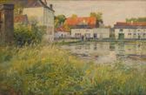 Etang En Brabant Oil Painting by Victor Gilsoul