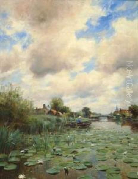 Mare Aux Nenuphars - De Waterlelies Oil Painting by Victor Gilsoul