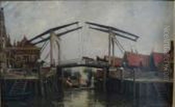 Pont Levis Oil Painting by Victor Gilsoul