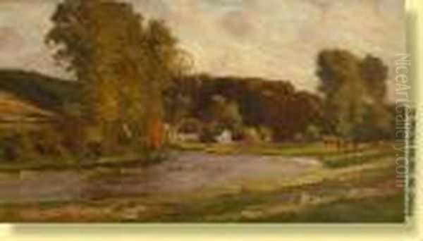 L'etang En Automne Oil Painting by Victor Gilsoul