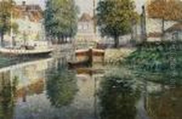 Port Calme Zeelandais Oil Painting by Victor Gilsoul