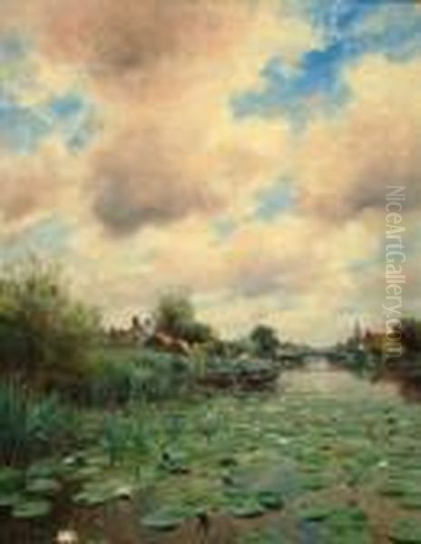 Olivier - Mare Aux Nenuphars - De Waterlelies Oil Painting by Victor Gilsoul