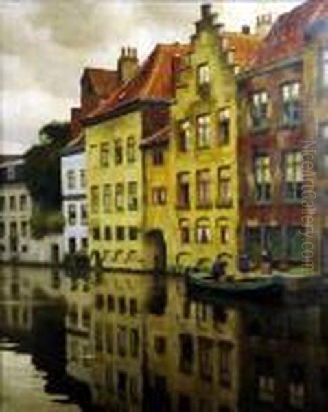 Vue De Bruges Oil Painting by Victor Gilsoul