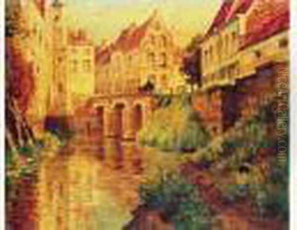 Vue De Bruges Oil Painting by Victor Gilsoul