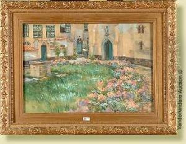 Jardin Du Beguinage Anime Oil Painting by Ketty Gilsoul-Hoppe