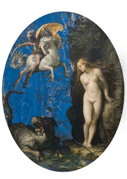 Perseus and Andromeda Oil Painting by Giuseppe Cesari