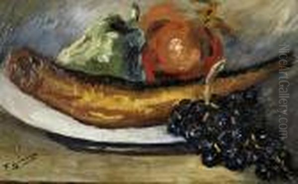 Bodegon De Frutas Y Verduras Oil Painting by Francisco Arasa