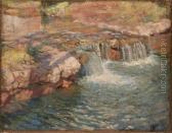 Paesaggio Con Fiume Oil Painting by Francisco Arasa