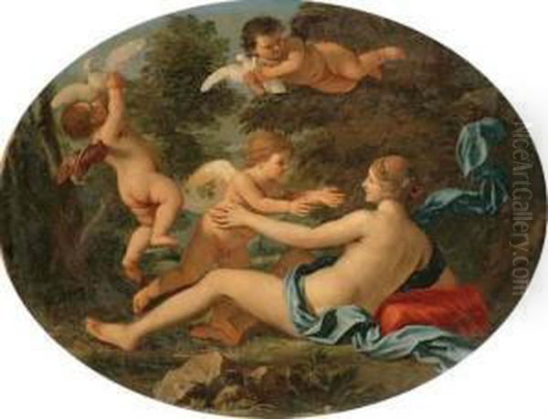 Venus Awakened By Cupid Oil Painting by Giacinto Gimignani