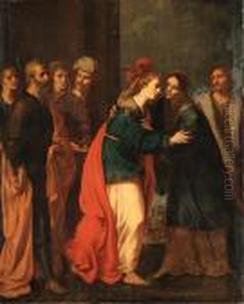 The Visitation Oil Painting by Giacinto Gimignani