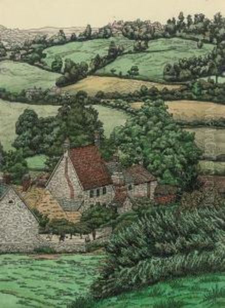 Luppitt In Devon Oil Painting by Charles Ginner