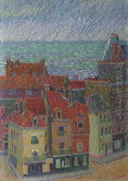 Rooftops, Le Havre Oil Painting by Charles Ginner